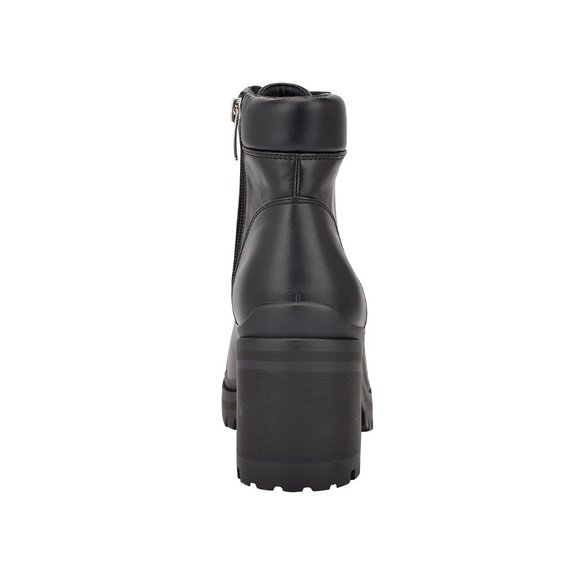 Nine West Women's Quenton Lace-Up Heeled Combat Booties Black Size 9.5M B4HP - Picture 3 of 5